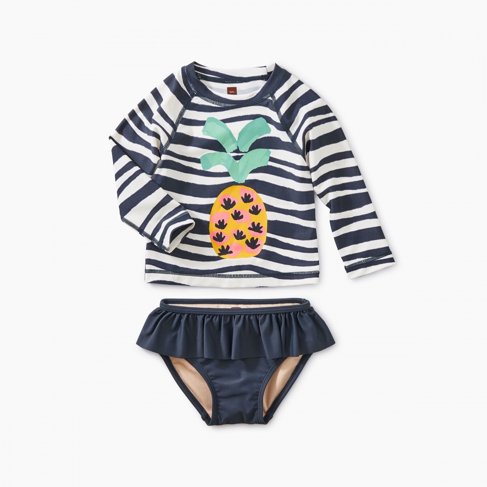 Ruffle Rash Guard Set