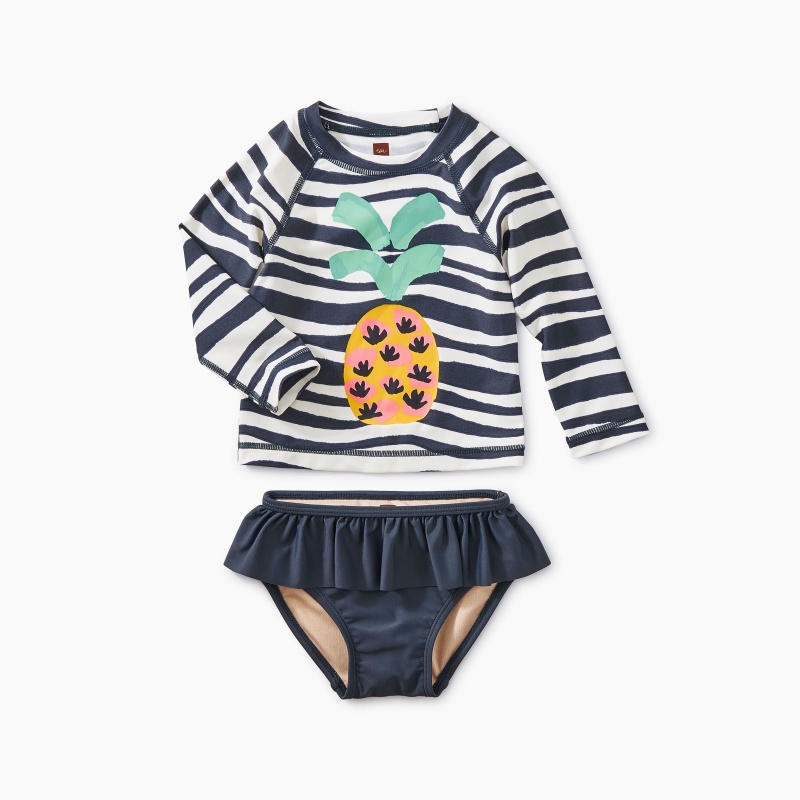 Ruffle Rash Guard Set