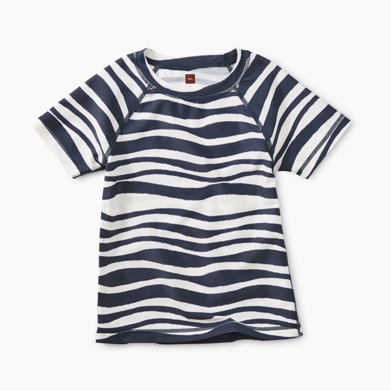 Printed Short Sleeve Rash Guard