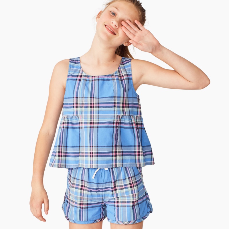 Madras Button Back Tank