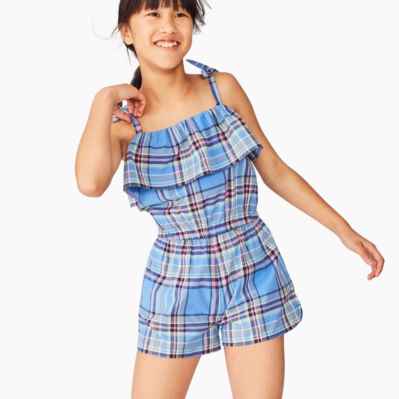 Madras Ruffle Romper