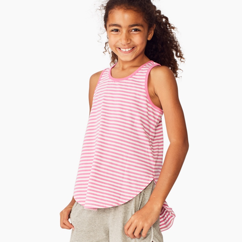 Striped Ruffle Tank