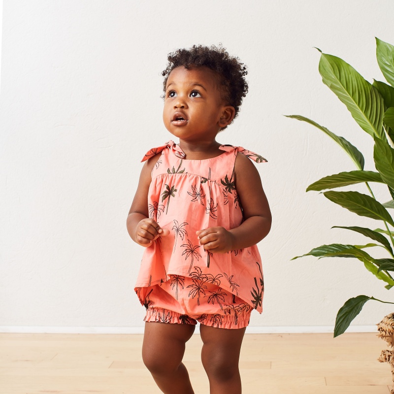Hi-Lo Tie Shoulder Baby Set