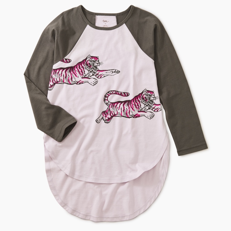 Tiger Graphic Raglan Tee