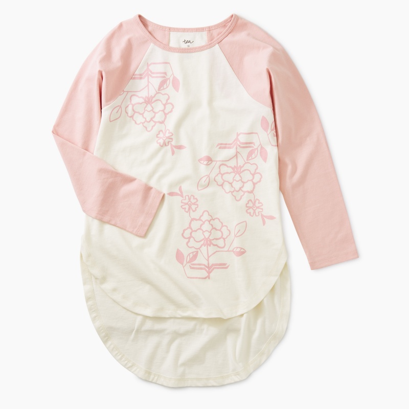 Floral Graphic Raglan Tee
