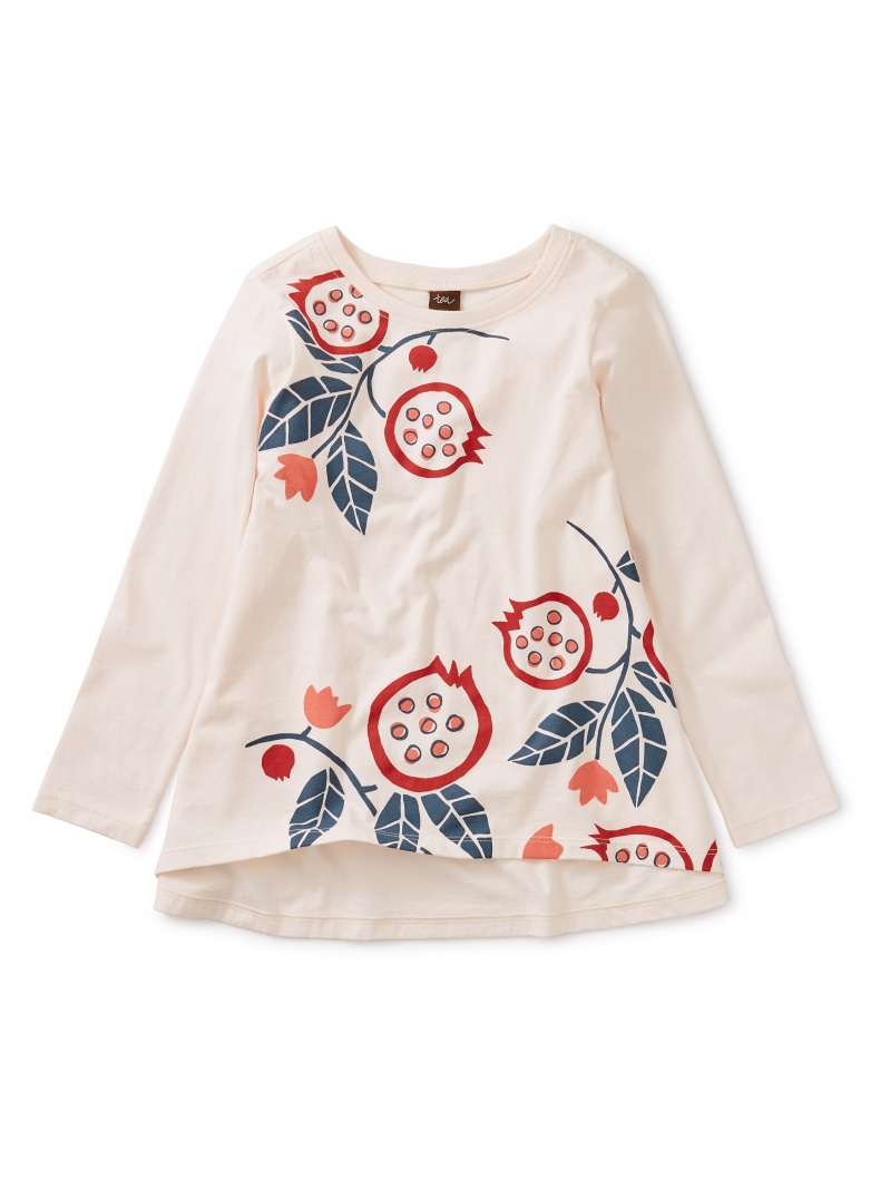 Pomegranate Graphic Twirl Top