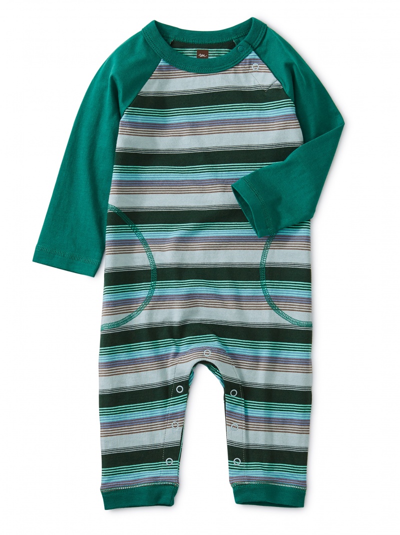 Striped Raglan Romper