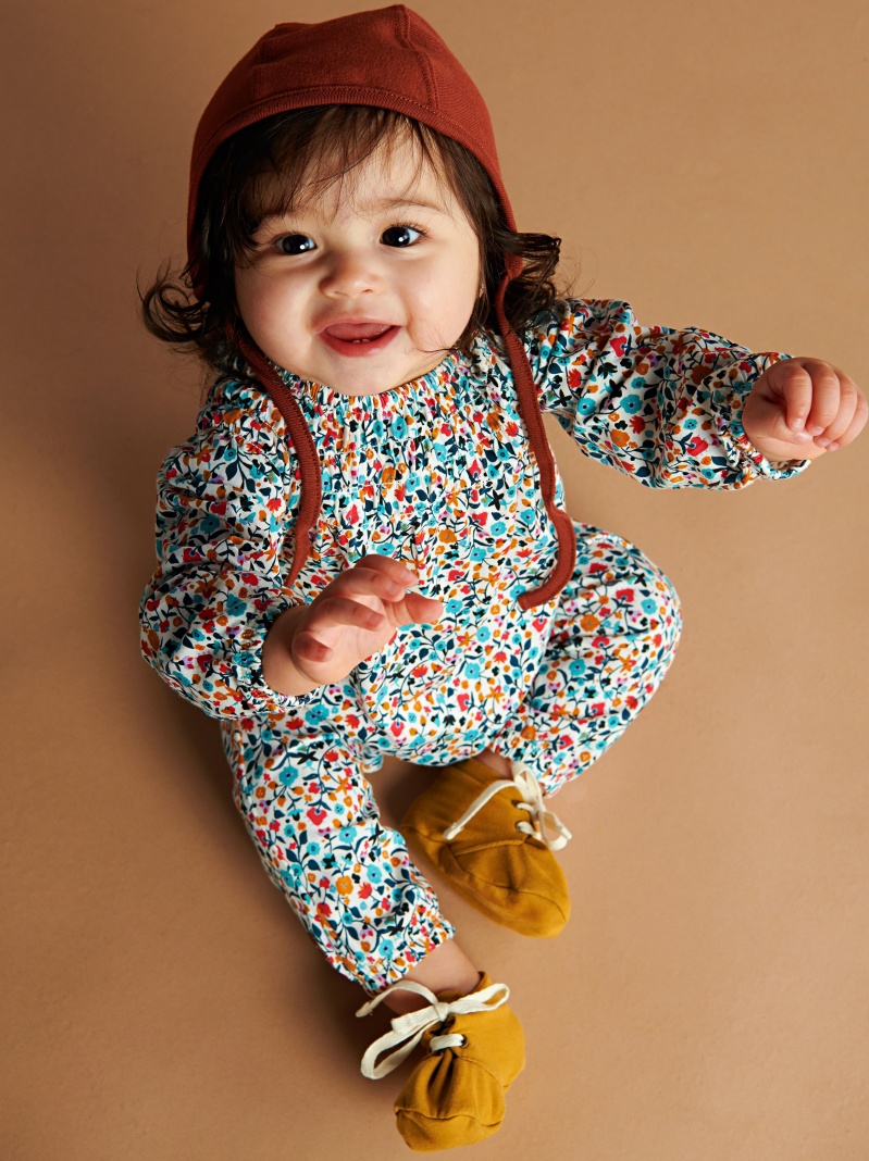 Printed Smocked Romper