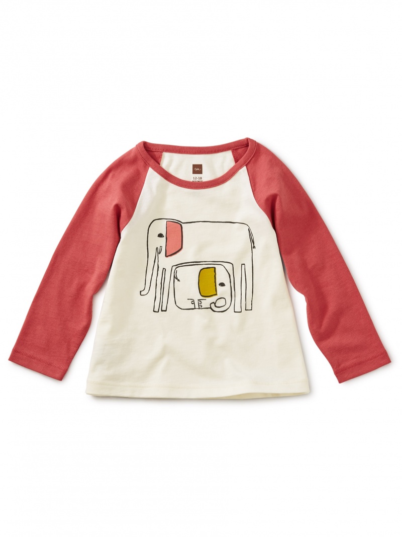 Mama Elephant Graphic Raglan Tee