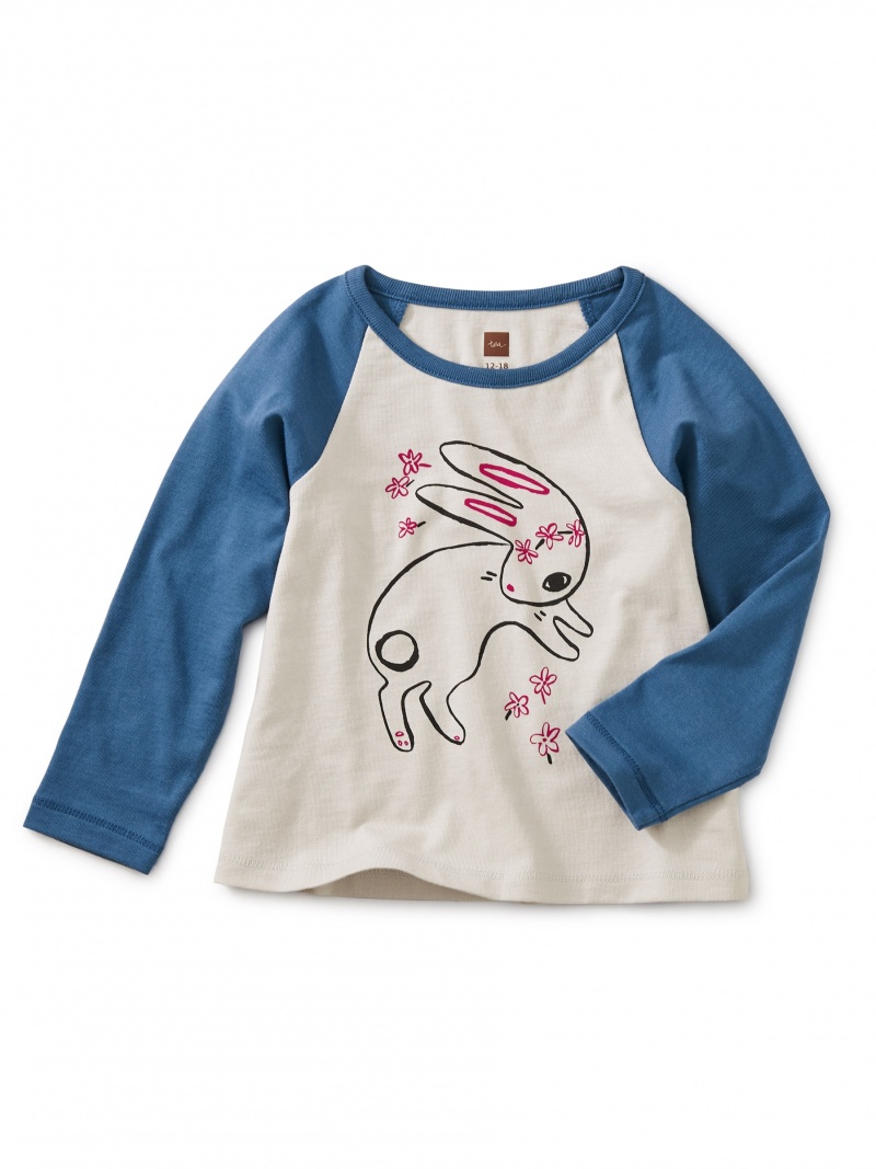 Bunny Hop Graphic Raglan Tee