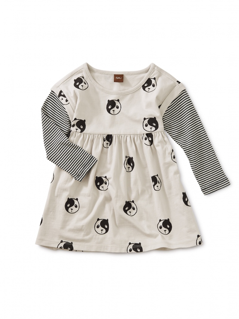 Printed Layered Sleeve Baby Dress