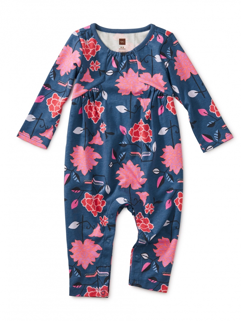 Printed Paneled Romper