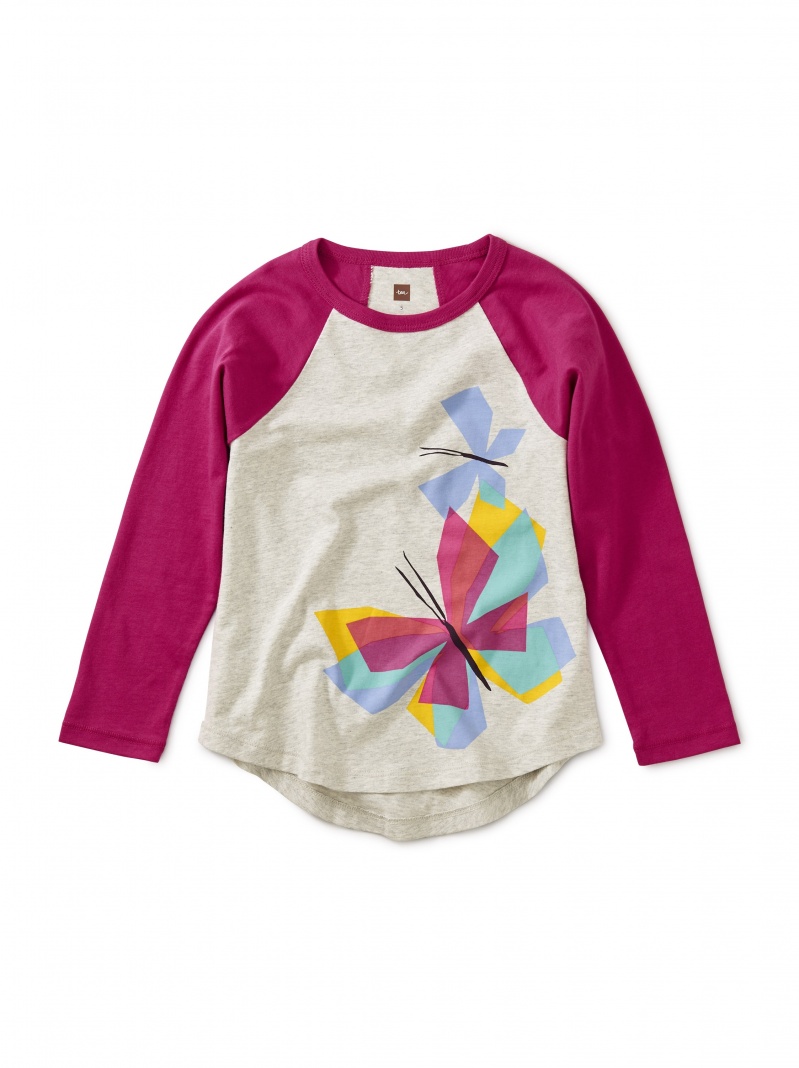 Butterfly Graphic Raglan Tee