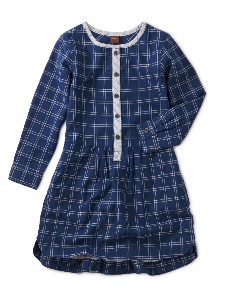 Checkered Plaid Woven Shirtdress