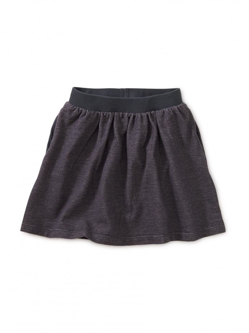 Denim-Like French Terry Skirt