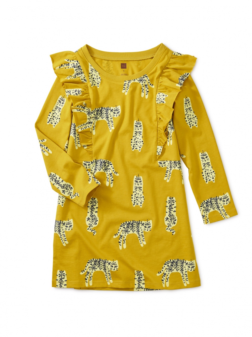 Printed Ruffle Sleeve Dress