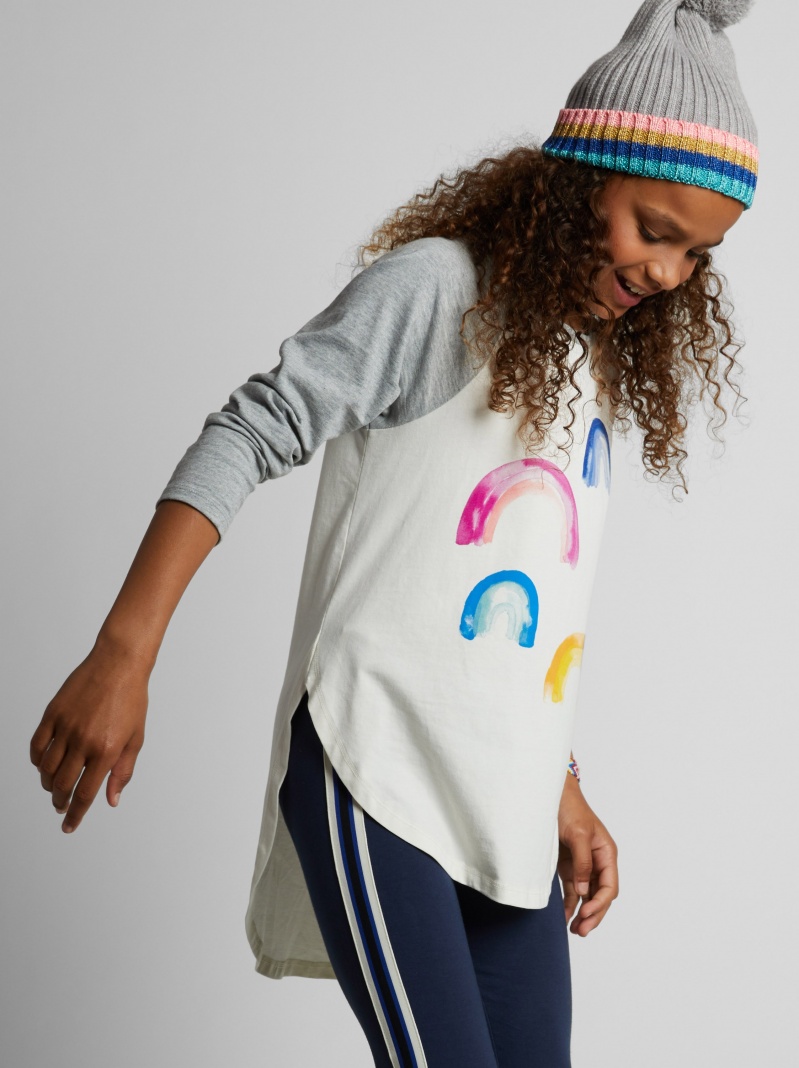 Rainbow Graphic Raglan Tee