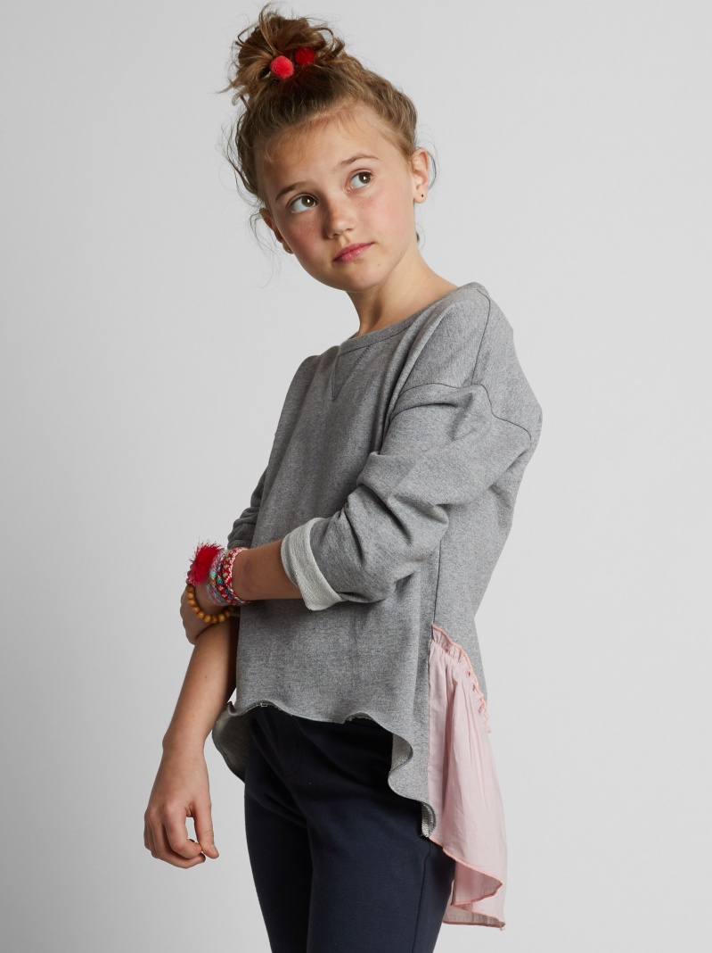 Knit/Woven Combo Top
