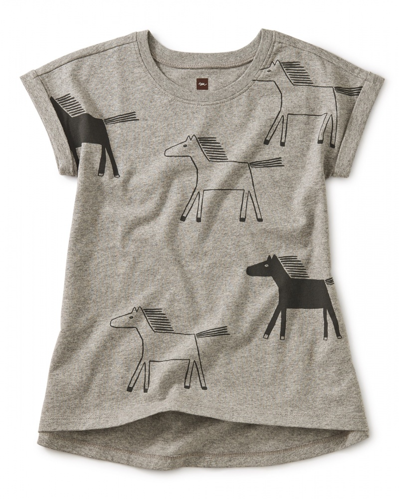 Himalayan Horses Graphic Cuffed Top