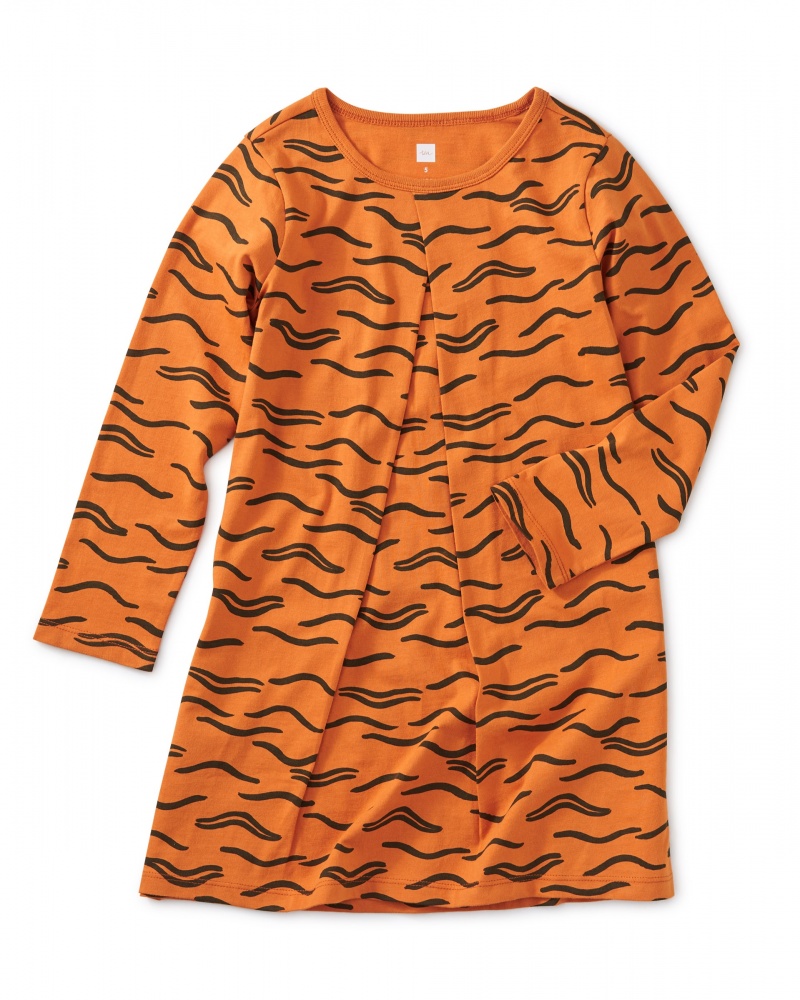 Printed Pleat Dress