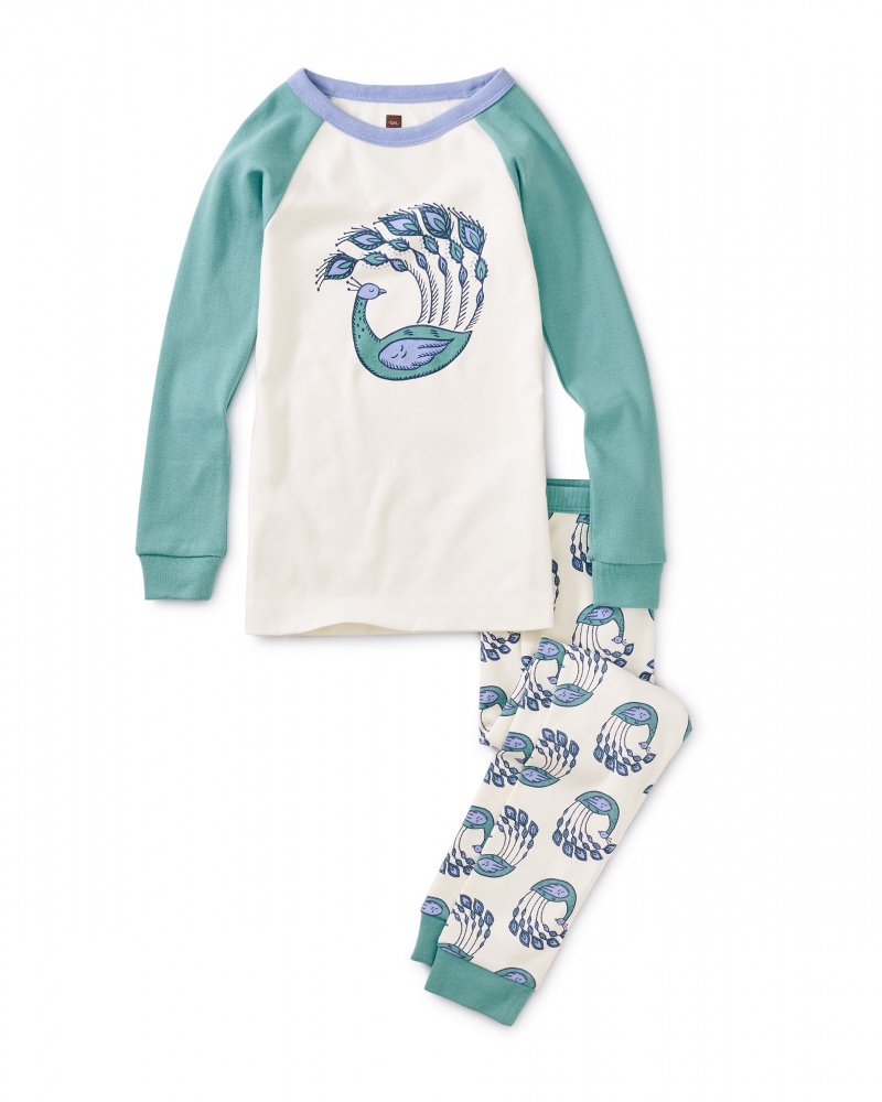 Peacock Plumes Graphic Pajamas