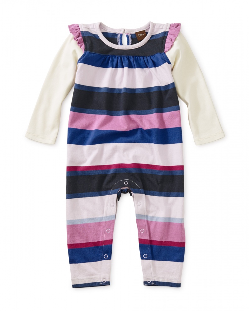 Layered Sleeve Flutter Romper