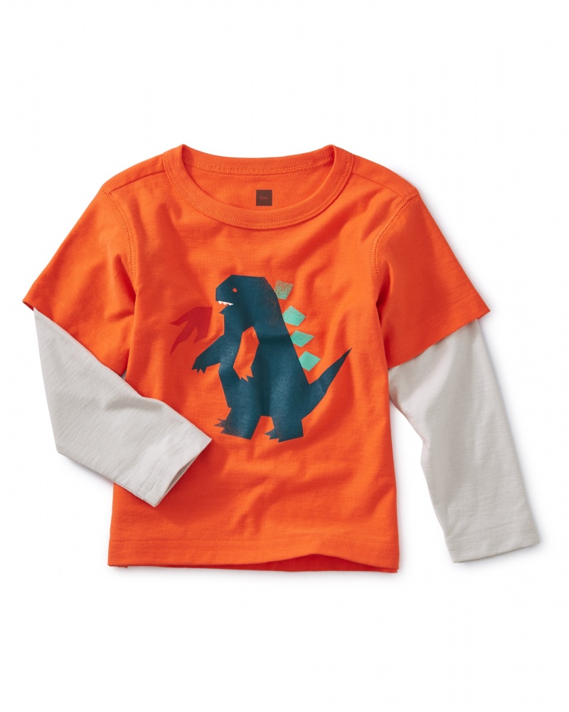 Dinosaur Layered Sleeve Tee