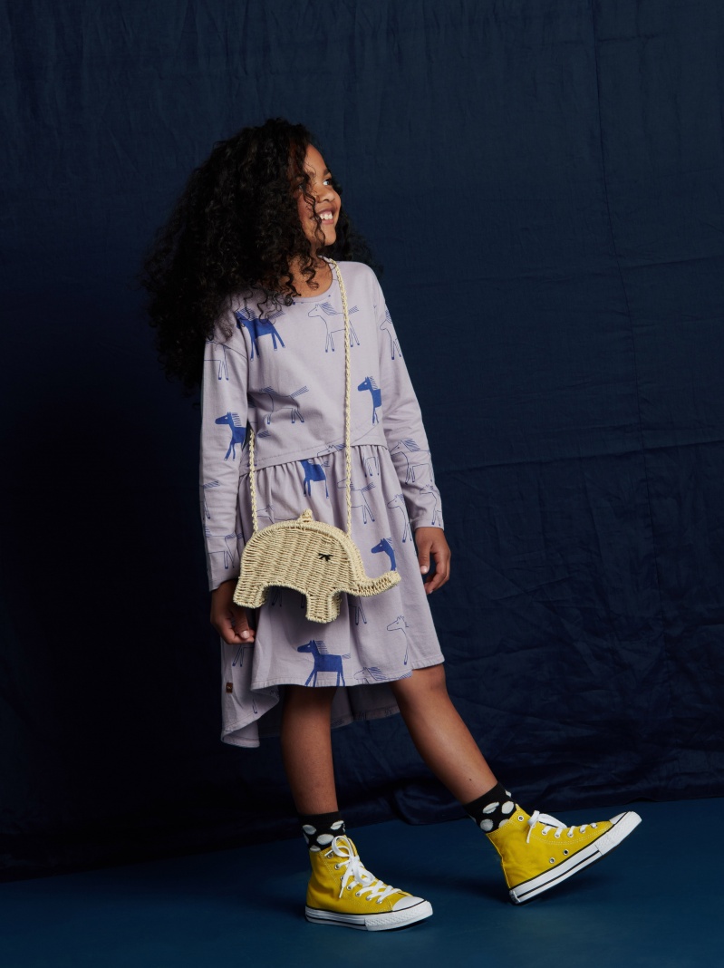 Printed Asymmetrical Wrap Dress