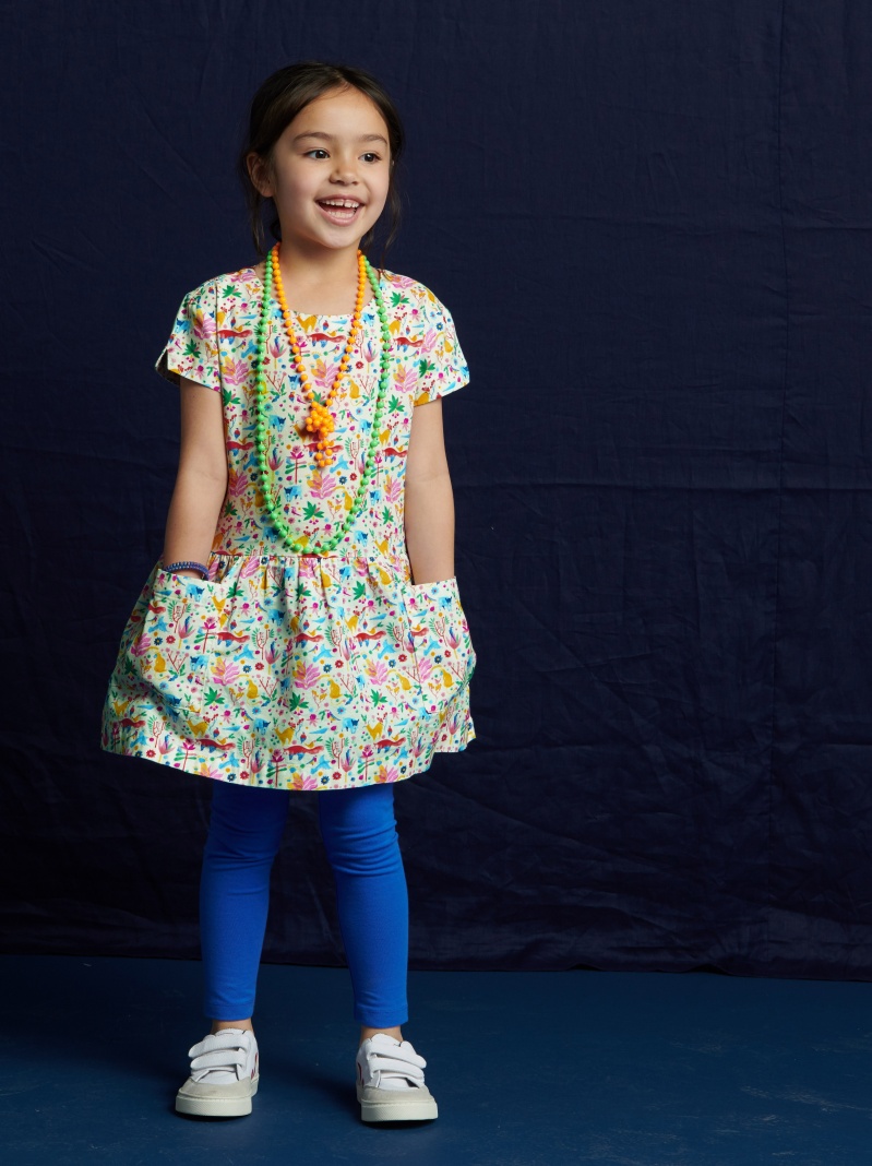 Printed Woven Pocket Dress