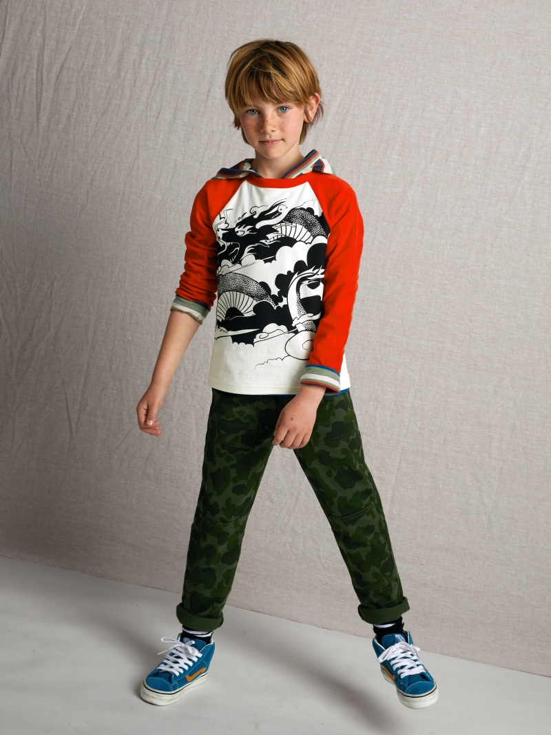 Folk Dragon Graphic Raglan Tee
