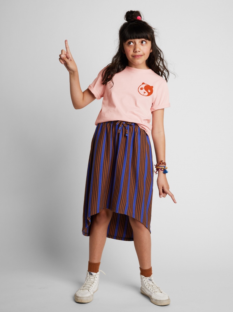 Striped Hi-Lo Skirt