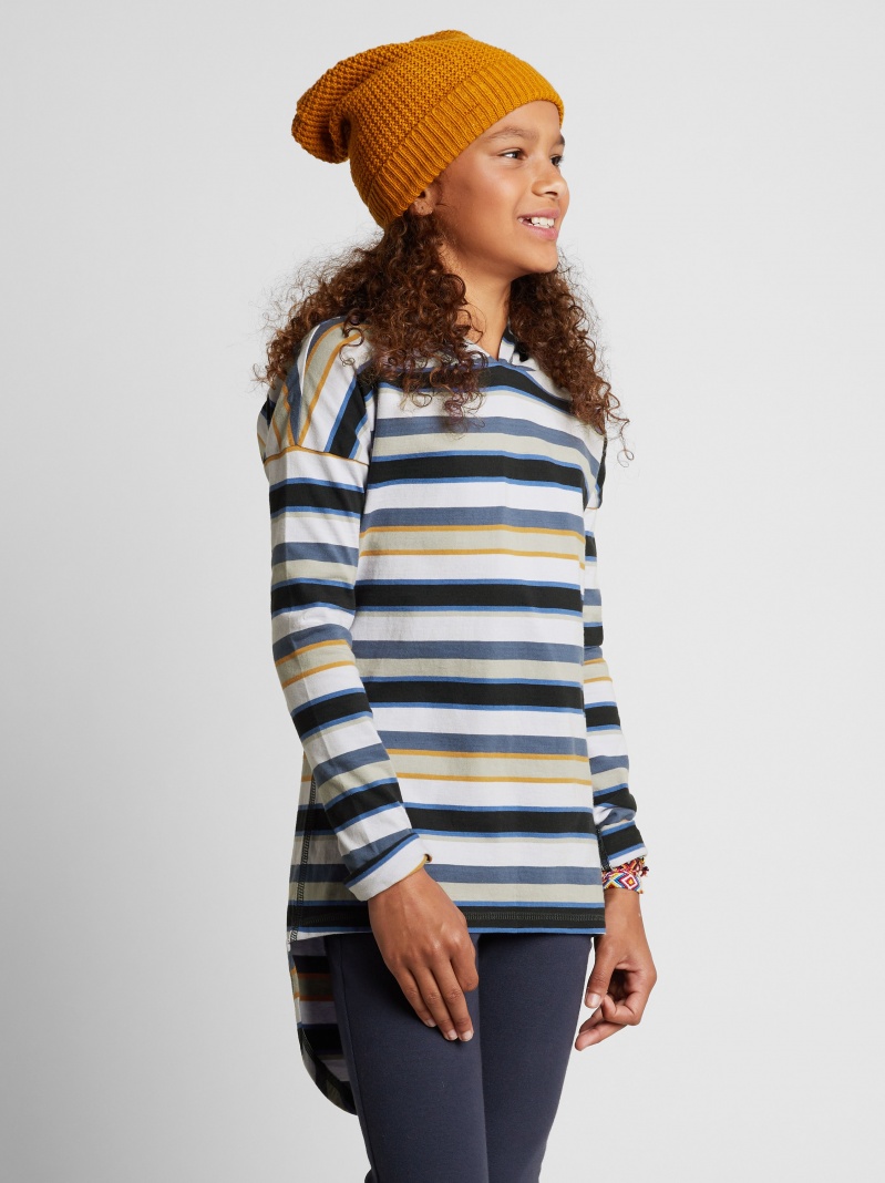 Striped Hi-Lo Hoodie