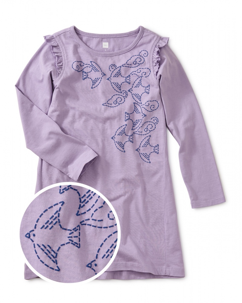 Graceful Ravens Graphic Dress