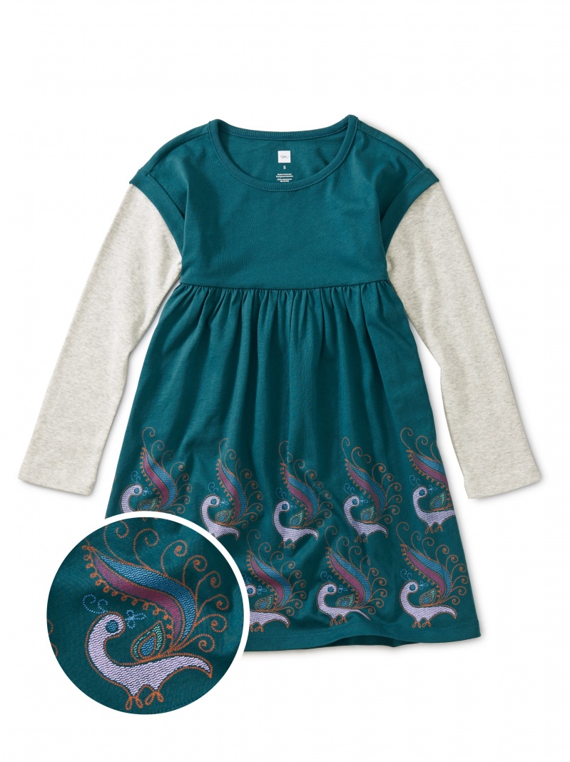 Graphic Layered Sleeve Dress