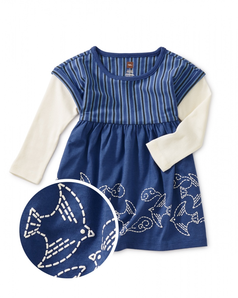 Ravens Layered Sleeve Baby Dress