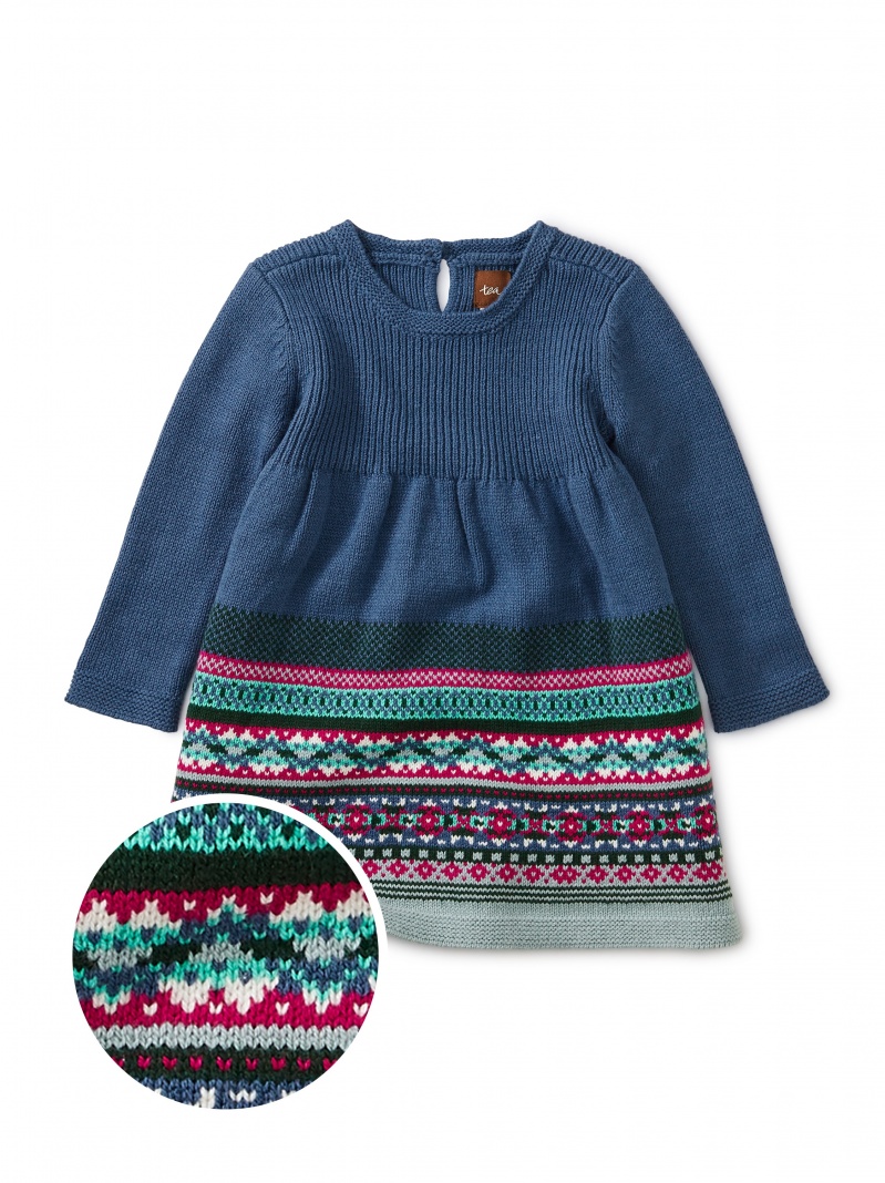 Fairisle Baby Sweater Dress