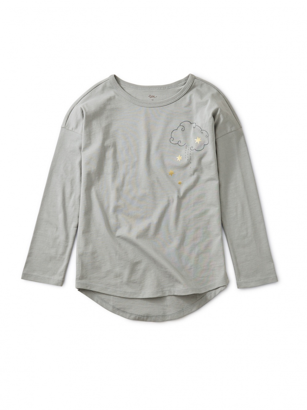 Metallic Cloud Graphic Top