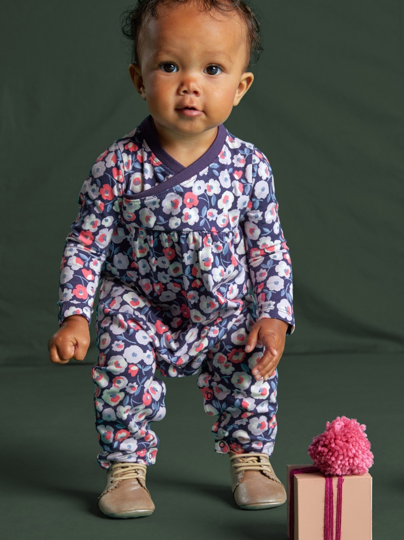 Floral Wrap Neck Romper