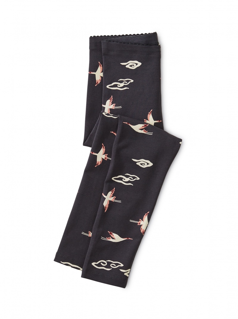 Crane Print Leggings