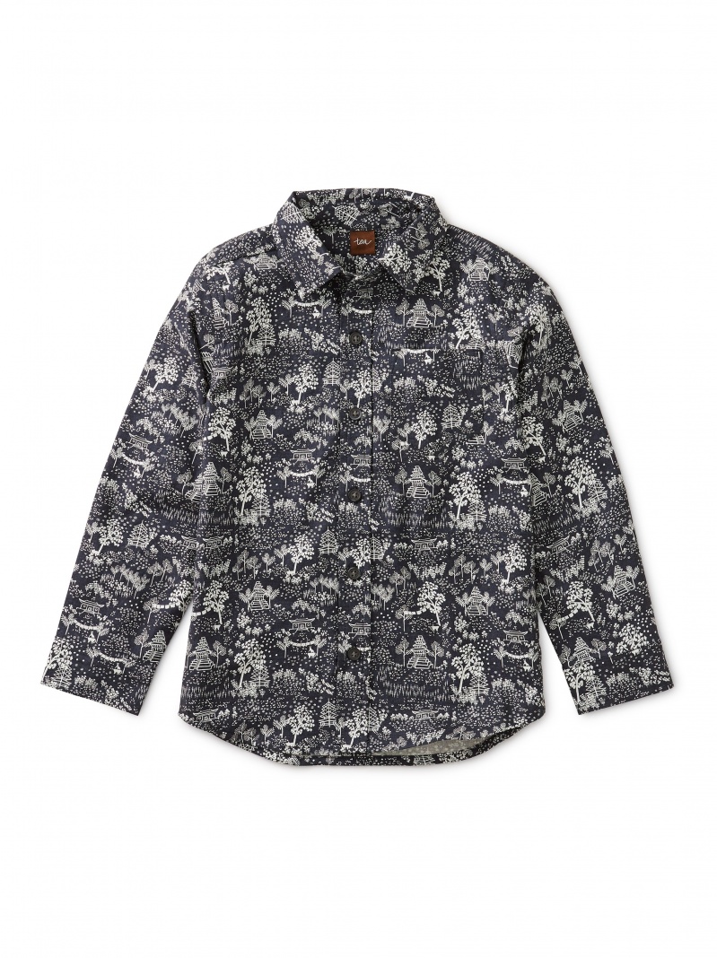 Patterned Button Up Shirt