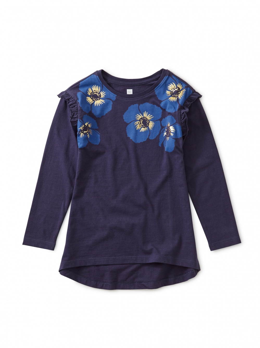 Metallic Poppy Tunic Top
