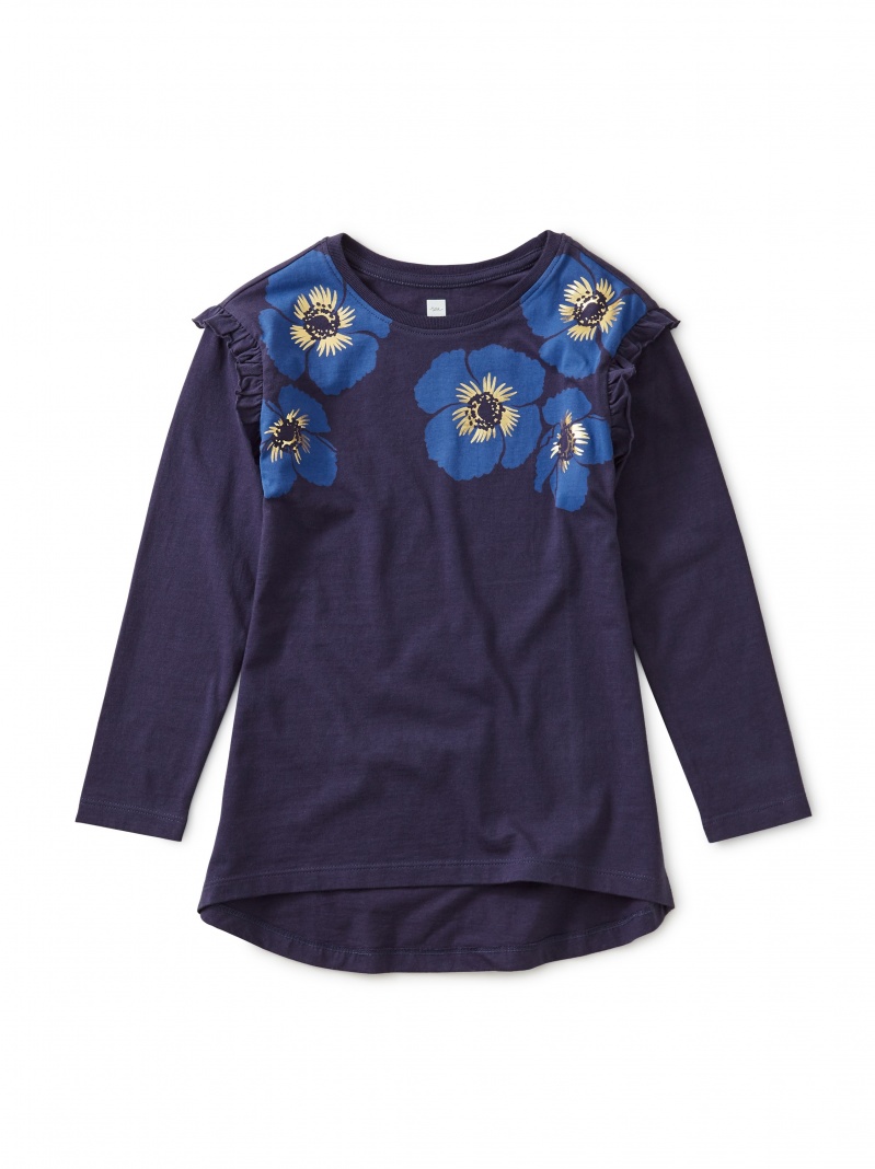Metallic Poppy Tunic Top