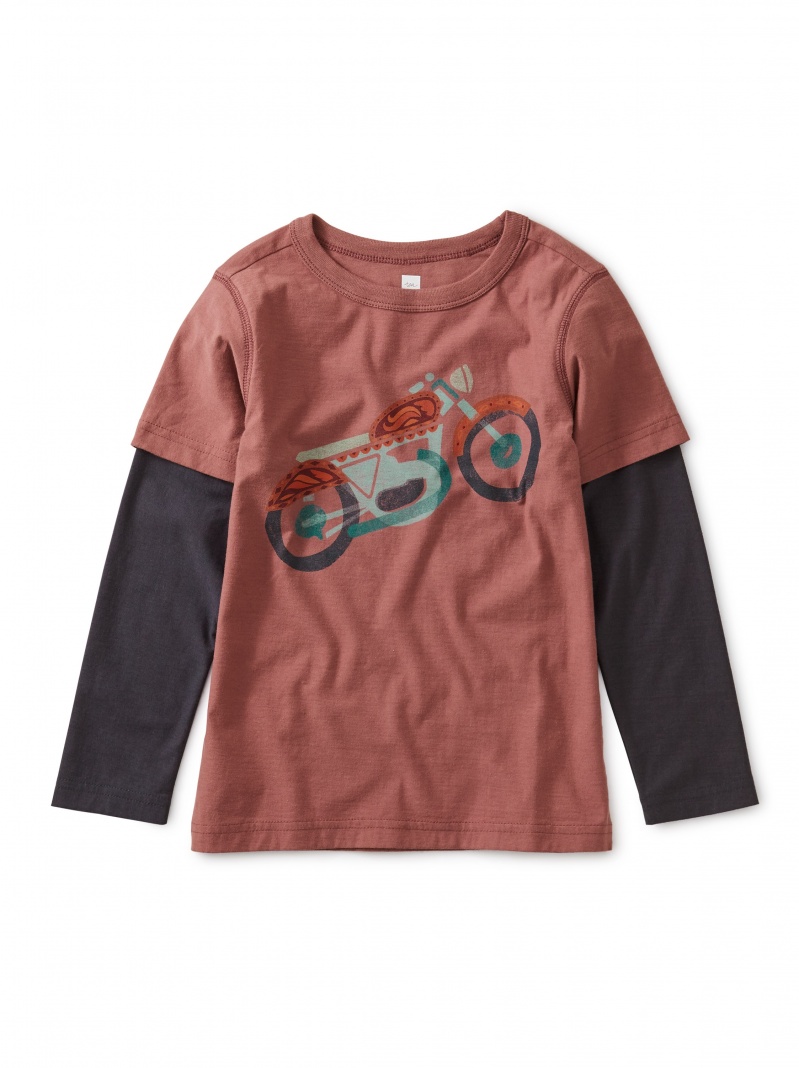 Motorcycle Layered Graphic Tee