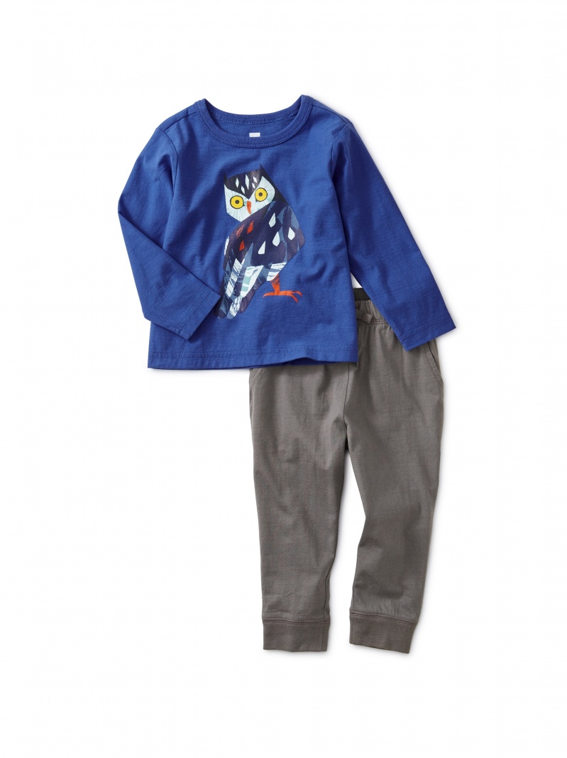 Owl Graphic Baby Jogger Set