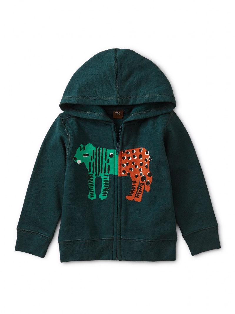 Leopard Tiger Zip Baby Hoodie