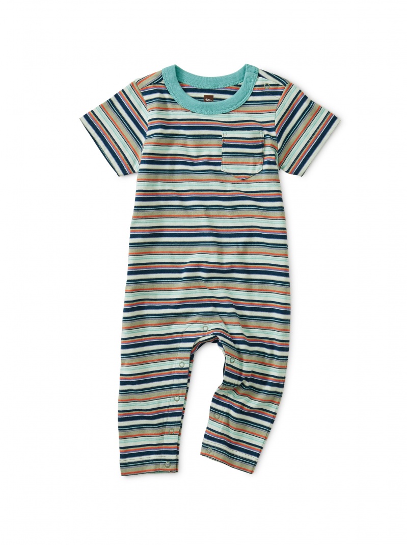 Striped Pocket Romper