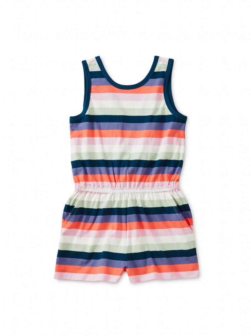 Printed Wrap Back Romper