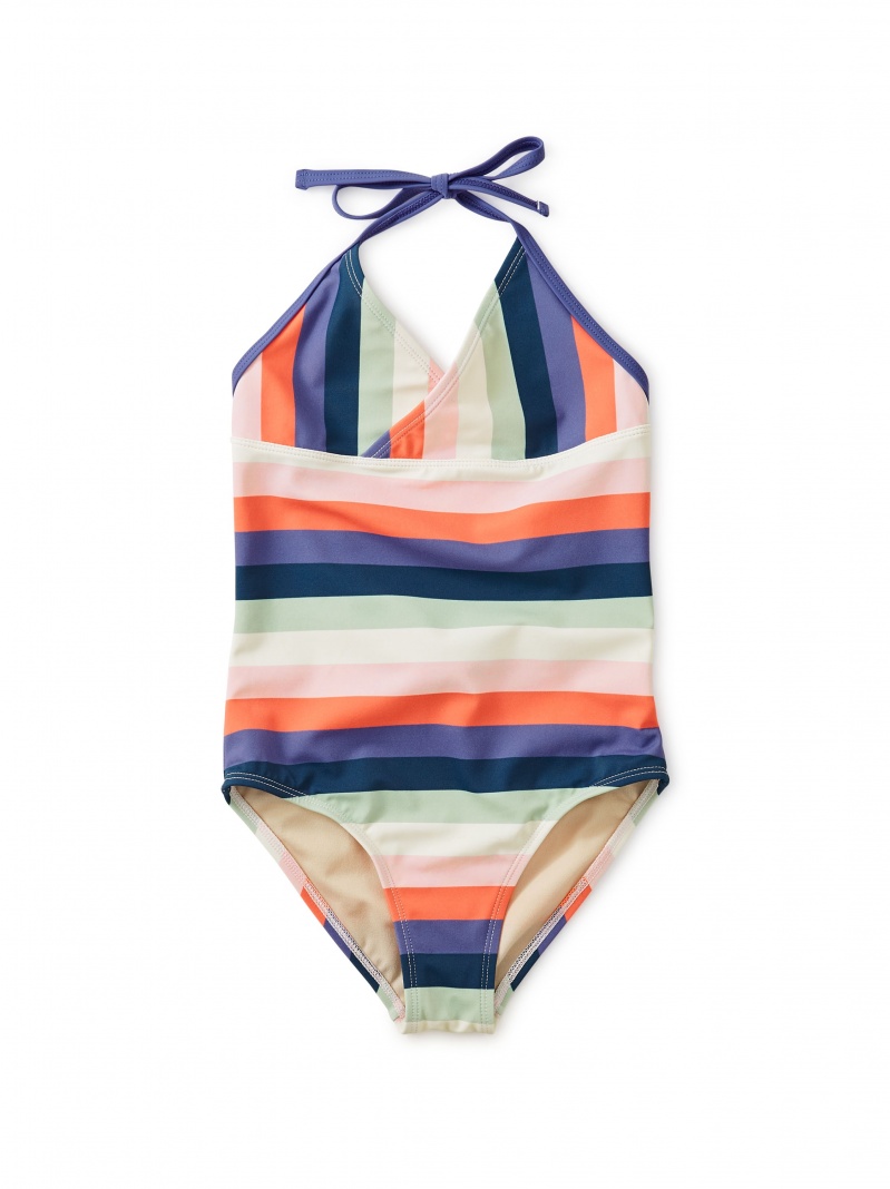 Striped Halter One-Piece