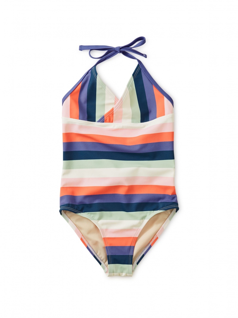 Striped Halter One-Piece