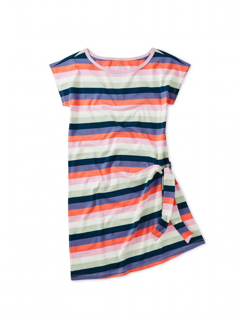 Striped Side Tie Dress